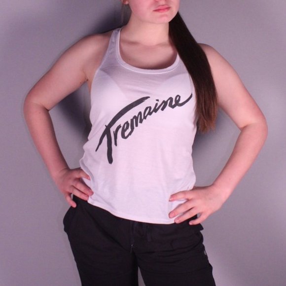 White Tremaine Dance Tank Top - Picture 1 of 5